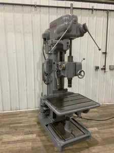 30" Cleereman #30C, heavy duty single spindle drill, 4" spindle diameter, #4MT, coolant, 7.5 HP
