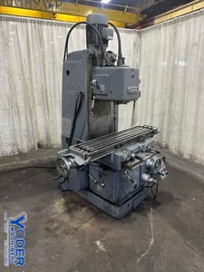 OKK #MH-2V, vertical milling machine, 12" x52" table, #50NS, power draw bar, coolant, 7.5 HP