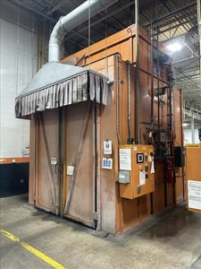 96" width x 120" H x 144" L Wisconsin, walk-in oven, 500°F, gas fired