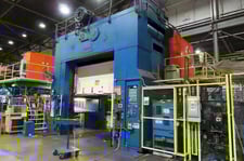 McKay #SE4-500-136-84, Blanking Line, 500 ton, 12" stroke, 75" Shut Height, 20" adj, 15-60 SPM, 136" x84" bed