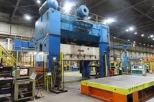 Clearing #S4-500-186-108, Blanking Line, 500 ton, 12" stroke, 48" Shut Height, 20" adj, 10-50 SPM, 186" x108"