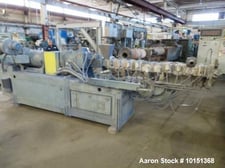 1.6" Werner & Pfleiderer #ZSK20, Co-Rotating twin screw extruder, 46:1 LD, 41" centerline, 517 RPM, w/