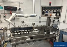 Leistritz #Micro18-GGL, Pelletizing Line, 0.7" screws, counter rotating, 40:1 L/D, water cooled, w/ SCR