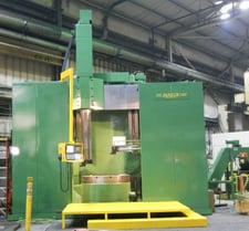 84" Giddings & Lewis #514VBM, Fanuc CNC, 4-jaw 84" chuck, chip conveyor, new hydraulic, complete remfr 2025
