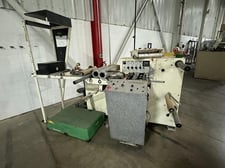 Greystone #1600, 17.5" wide doctor rewinder, 2 rewind stands, serial #16078126