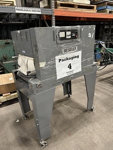 Beseler #TD-18-8, shrink tunnel w/teflon mes, vari-speed conveyor, mounted on casters