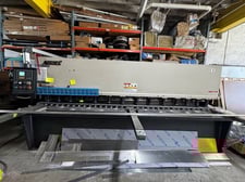 5/16" x 10.6' Accurl #QC12Y, Hydraulic Shear, 8 SPM, 15 HP, w/ E21S cnc Control, Back Gauge, 2015