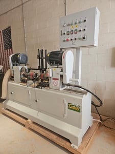 Castaly #BR120 BECT double end chucking & threading machine, 15"-47" stock range, 3/8"-1-1/2" stock diameter