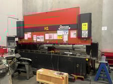 242 Ton, Amada #HFB-2204, CNC press brake, 14' overall, 148" between housing, 7.8" stroke, 18.5" open