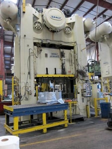 800 Ton, Danly #S2-800-90-54, straight side double crank press, 24" stroke, 38" Shut Height, 12" adj., 20-24