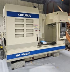 Okuma #MC-V4020, CNC vertical machining center, 20 automatic tool changer, 40" X, 20" Y, 17.7" Z, 8000 RPM