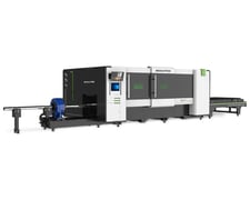 Bescutter #FlyPro-5x10, IPG flat sheet & pipe fiber laser, 15000 watt, Full enclosure w/ Parallel Shuttle