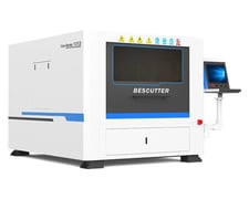 Bescutter #Cube-1313, IPG continuous wave fiber laser, 1400 watt, 51" X, 51" Y, 5" Z, 4' x 4' sheet, air
