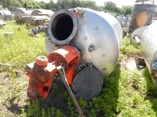 1000 gallon Stainless steel mix tank, 60" dia. x 90" straight side, dished top & bottom