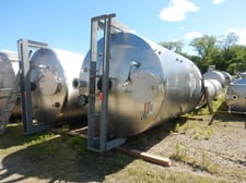 3300 gallon Stainless steel tank, 90" dia. x 96" straight side, dished top & bottom