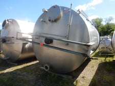 5600 gallon Stainless steel tank, 108" dia. x 108" straight side, dished top & bottom