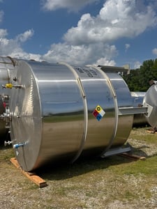 4000 gallon Stainless steel tank, 108" dia. x 100" straight side, flat top, cone bottom