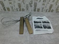 NEW AMS 3A Tethered Brass Safety Wedge, 8" L x 1 1/2" Width, SW-3A NEW