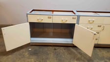 Kewaunee, Laboratory Casework w/7 Drawers & 3 Doors, Blue & White Color, 94" L x 23" width x 36" H