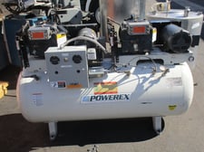 Powerex #SLAE05 / STD050441 Dual 5 HP Oilless Scroll Compressor W/ Tank