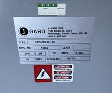 25 Amp. General Electric Industrial Systems i Gard, NTR4160-25-10S Break Master, 2400 Volts