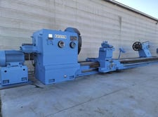 90" x 384" Poreba #TCG-160-10M, heavy duty gap engine lathe, 5' chk, 4" bore