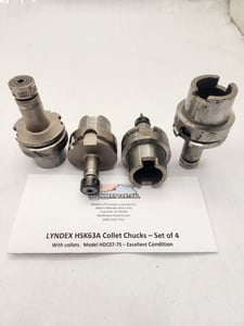 Image for Lyndex #HSK63A, collet chuck, set of 4 with collet HDC07-75