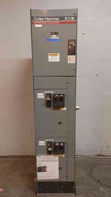 Eaton, Motor Control Center, 1-Section, 2 Buckets, 3 Phase, 3-Wire, 800/600 Amps, 480 V