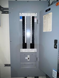 100 Amp. Westinghouse, PRL2, Panelboard w/Main & Breakers, (36) Circuit cap., 3 Phase, 4-Wire, 480Y/277 V