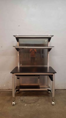 Bosch, Technical Tiered Rolling Lab Desk w/Overhead Light, 48" L x 37" width x 77" H