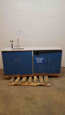 Jamestown, Metal Lab Sink w/Vacuum Pump Section, 74" L x 30" width x 48" L