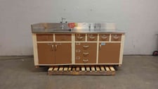 Duralab, Stainless Steel Sink Bundle Combo Casework, 86" length, 16" x 16" x 10" Sink Basin