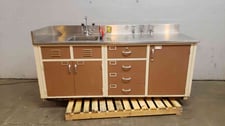 Duralab, Drawer Combo Stainless Steel Sink Bundle Casework, 86" L x 32" width x 52" H, 16" x 16" x 11" Sink