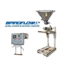 Spiroflow #C1-2, Super Sack Filling Machine, 30"-70" H bags, portable base frame, w/ dust collection, surge