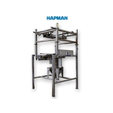 Hapman, Stainless Steel Forklift Bulk Bag Supersack Unloader, 2 Ton, 2 sections, 18" iris valve discharge