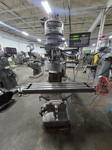 Bridgeport #Series-I, vertical knee mill, 9" x42" tbl., 1 HP step pully head, 2-Axis digital read out