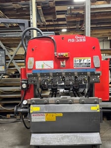35 Ton, Amada #RG-35S, CNC Press Brake, 4' overall, 49.3" L, 40.2" between housing, 7.88" throat, 3.94"
