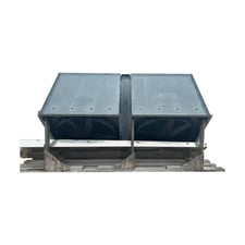 2 Fans, Krack #PFDA2S-5310-4-1.5-RBA-HGP-LH-2, Recirculating Ammonia Evaporator Coil, 23.6 TR, 29900 cfm