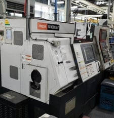 Mazak #QTN-250-II, CNC turning center, 26.5" swing, 10" chuck, 3" bar, Mazatrol Matrix Control, programmable