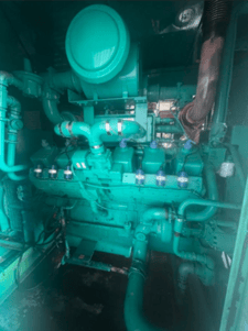 600 KW Cummins #GTA38, 1800 RPM, 480 Volts, enclosed, 261 hours