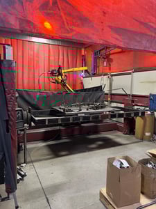 Genesis, Robotic Welding Cell, power: Miller Auto Axcess 300DI, Fanuc #ArcMate-120iD, 25 KG, 72.1" reach, 6