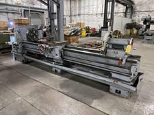 21.5" x 120" Cincinnati #21-1/2, Engine Lathe, 18" 4-Jaw chuck, steady rest, toolpost, S/N 1w515p-17, 21-1/2