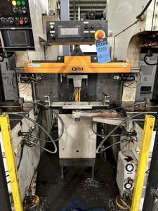 220 Ton, Aida #NC2-2000(2), single crank gap frame press, 9.84" stroke, 17.72"Shut Height, 4.33"adj., 25-50