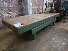 15000 lb. Scissor Lift Table, 144" L x 60" width, Electric motor actuated screw jacks