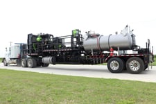 IDMS, acid frac pump trailer, twin 750 acid tanks, MTU engine, triplex pump