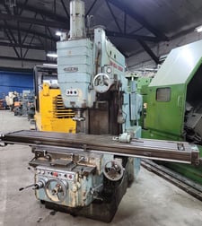 OKK #MDH-5V, 18-1/8" x96-15/32" table, 30 HP, #50 taper, power draw bar, coolant system, 1967