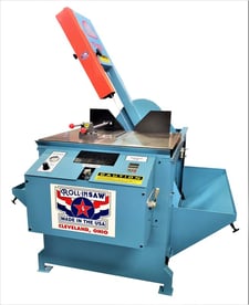 14" x 20" Roll-In #TF1420, tilt frame vertical band saw, 157" x 1" blade, 2 HP, 40-500 FPM, new