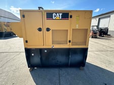 50 KW Caterpillar #D50-4, diesel generator, with enclosure & base fuel tank, C4.4 Cat engine, 120/240 Volts