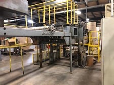 64" Clark Aiken, fixed bed sheeter, 26"-144" cut-off, 33"-84" roll outside dimension, 60' pile height, 1