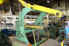 Self Standing Snubber w/Peeler Table, 12" diameter Snubber Roll, 56" Pass height